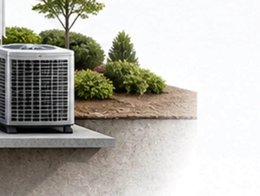 Outdoor residential air conditioning condenser