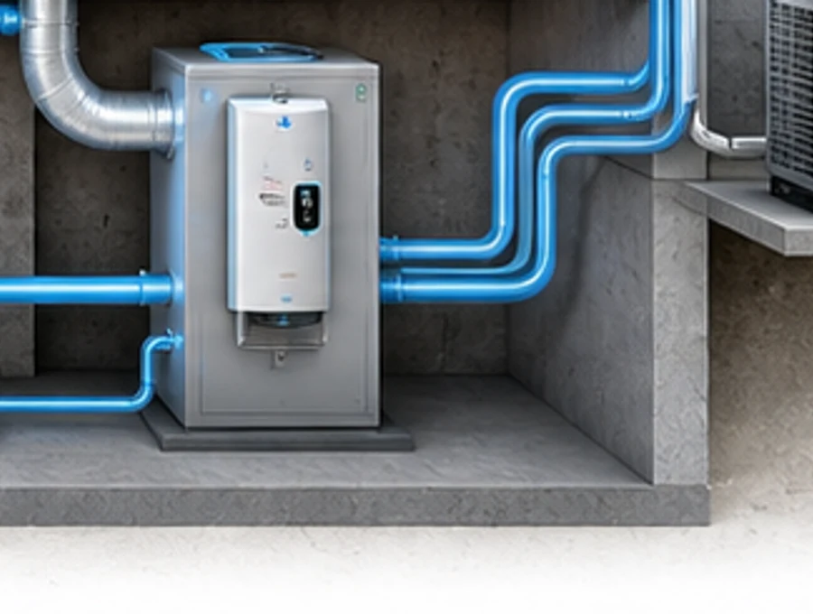Whole-home air quality equipment connected to ductwork
