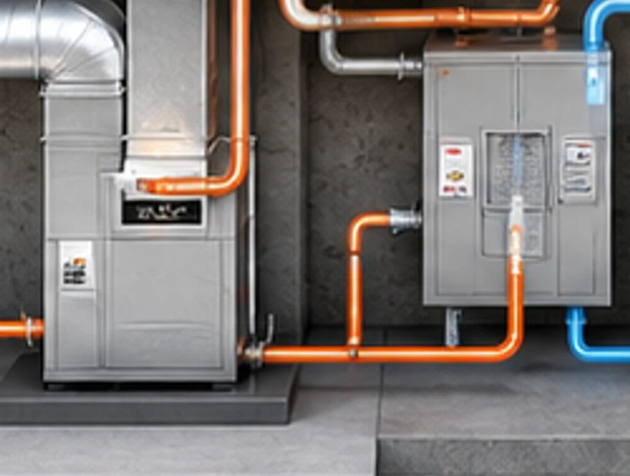 Residential furnace and ductwork with warm airflow paths